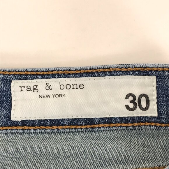 Rag & Bone Dre Low Rise Slim Boyfriend Jeans Women's Size 30 Bellview Blue Denim - Picture 8 of 12